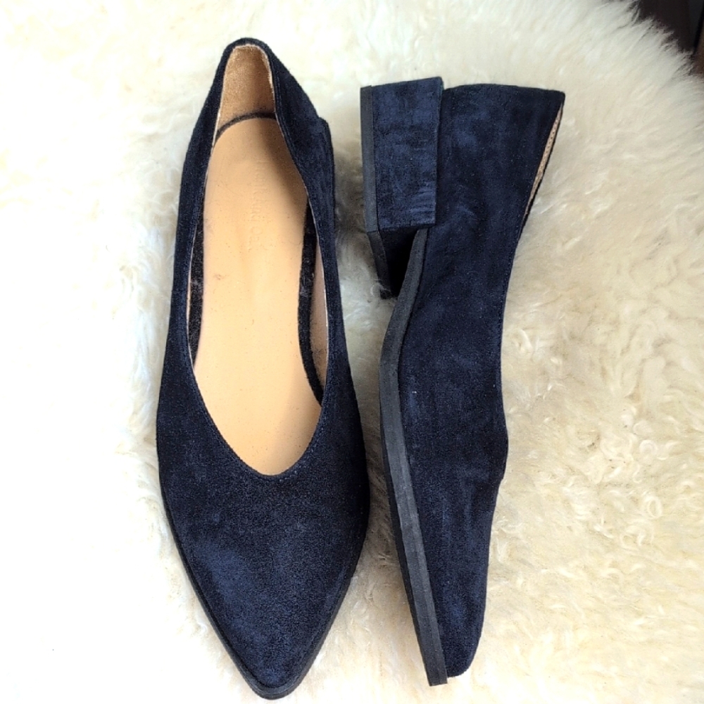 FRANK AND OAK BLUE SUEDE SHOES SIZE 7.5